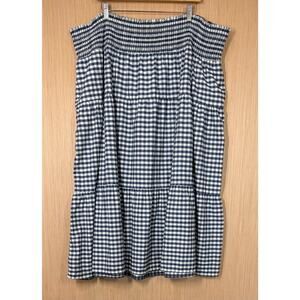 Universal Thread High Rise Tiered Gingham Midi Skirt Womens Size 3X Smocked